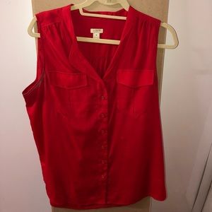 Red Loft Blouse Tank Top